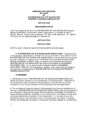 Fillable Online WATERSTONE ON THE GUADALUPE Fax Email Print - pdfFiller