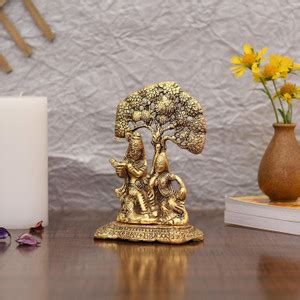 DARIDRA BHANJAN Radha Krishna Under Kadam Tree Metal Statue,Radha ...