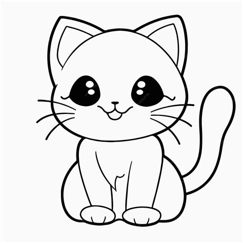 A black and white drawing of a cat | Premium AI-generated vector