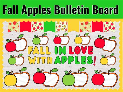 Printable Apple-themed Bulletin Board Set Fall Autumn - Etsy
