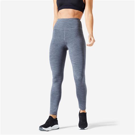 Cotton Slim-Fit Women Gym leggings 100- Grey