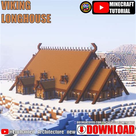 Minecraft Viking Longhouse Tutorial 的图像结果
