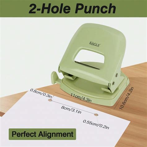 Eagle 2 Hole Punch, 25 Sheet Capacity Hole Puncher, Metal Construction ...