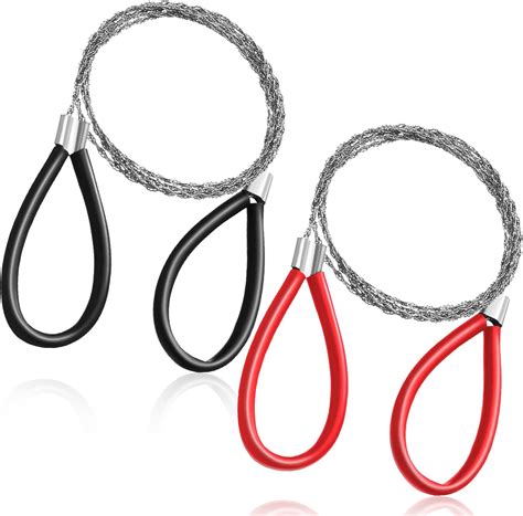 Buy 2 Pcs PVC Pipe Cable Saw Stainless Steel Wire Saw Hand Pocket ...