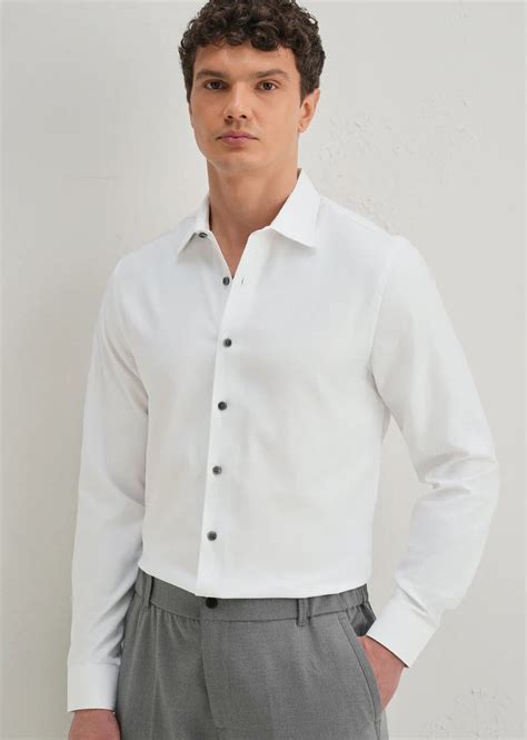 WHITE STITCHLESS PLACKET PREMIUM WRINKLE-FREE SHIRT – Kings Kurta
