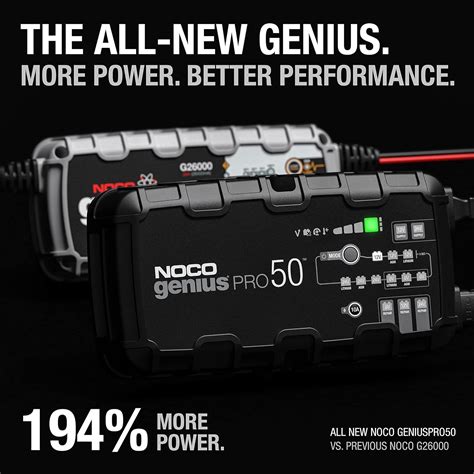 Buy NOCO GENIUSPRO50, 50A Smart Car Battery Charger, 6V, 12V and 24V ...