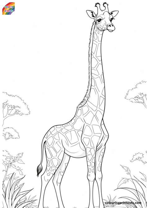 Coloring Pictures Of Giraffes (Free Printables)