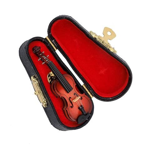 Buy Violin Pin Miniature Musical Instrument Brooch with Red Velvet ...