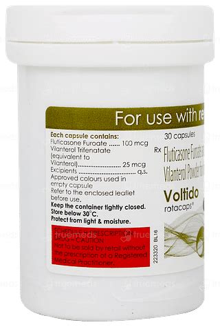 Voltido 100 Rotacaps 30 - Uses, Side Effects, Dosage, Price | Truemeds