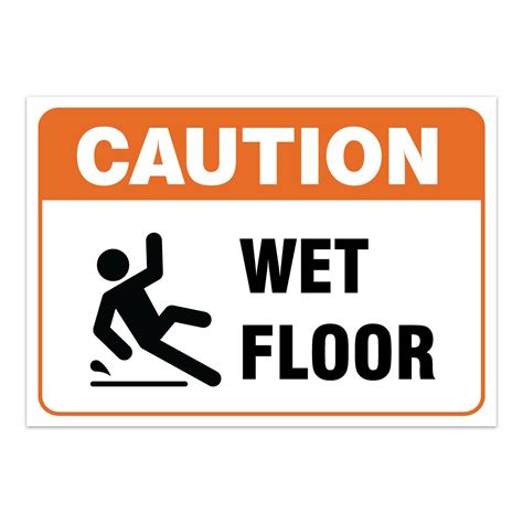 Caution Wet Floor Sign Template
