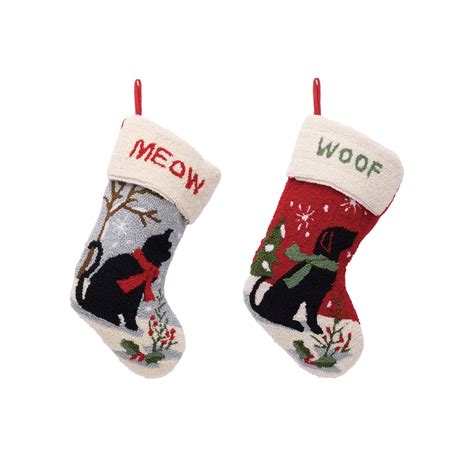 Glitzhome® 20" Cat & Dog Hooked Stockings, 2ct. | Michaels