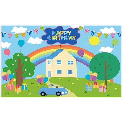 Buy Allenjoy 5x3ft Happy Birthday Party Banner Backdrop for Boys Kids ...