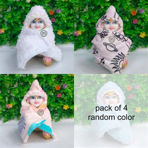 Winter shawl ponchu for laddu gopal ji pack of 4 (RANDOM COLOUR) – Bell ...
