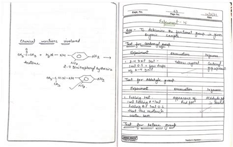 Ketone functional group - Expt. No. 53 Page No. Date Experiment 15 To ...
