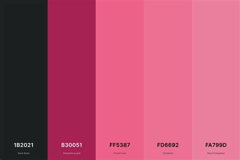 25+ Best Pink Color Palettes with Names and Hex Codes – CreativeBooster ...