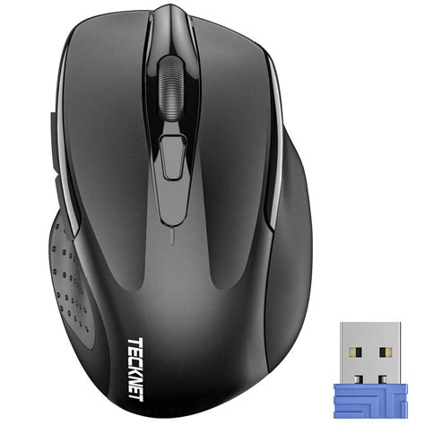 Buy Tecknet M003 2.4G Ergonomic Wireless Mobile Optical Mouse with USB ...