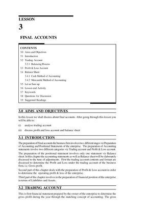 Lesson-11 - Only Lesson 11. - Accounting and Finance for Managers ...