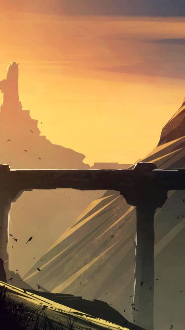 Download wallpaper mountains, bridge, castle, riders, Back from the ...