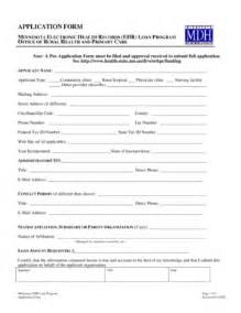Fillable Online Minnesota EHR Loan Program Application Form Fax Email ...