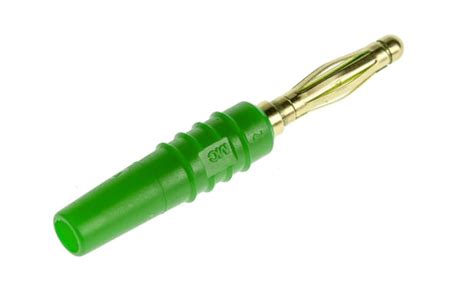 22.2618-25 Staubli | Staubli Green Male Banana Plug, 2 mm Connector ...