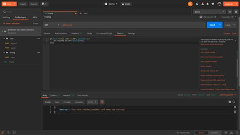 Postman Testing 的图像结果