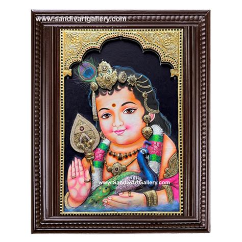 Shop Online Murugar 3D Embossed Tanjore Painting| Free Shipping ...