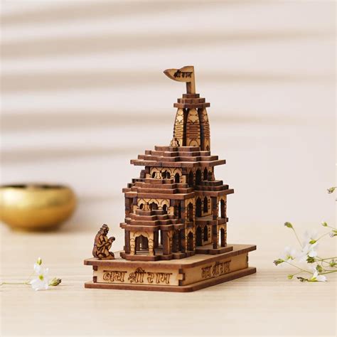 Webelkart Premium Ram Mandir Ayodhya Wooden Temple Beautiful Plywood ...