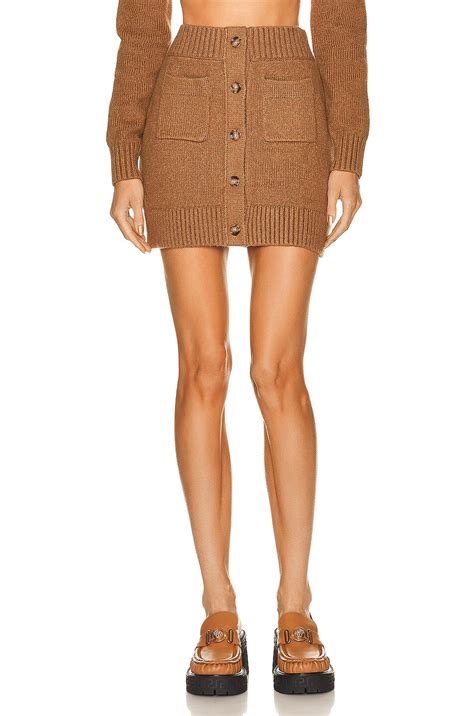 Burberry Blanche Skirt in Camel Melange | FWRD
