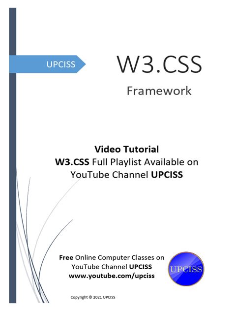 CSS W3Schools Tutorial for Beginners PDF 的图像结果
