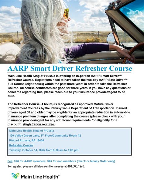 Oct 14 | AARP Smart Driver/Refresher 4-hour Course | Paoli, PA Patch