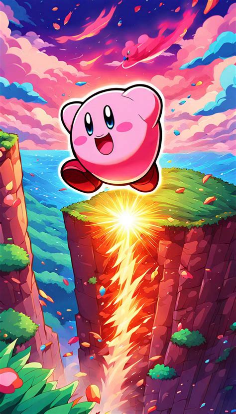 Kirby falling off a cliff by Thekirbmastera on DeviantArt