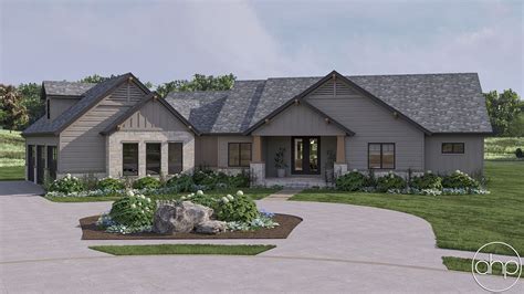 Single Story Craftsman House Design Golden Harvest House Plan | One