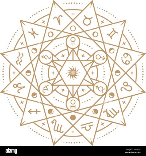 Magic alchemy star. Esoteric geometric shape template Stock Vector ...