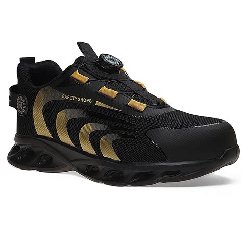 MANLEGU Steel Toe Shoes for Men Wide Lightweight Comfortable Work Shoes ...