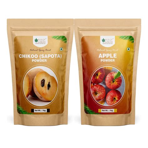 Chikoo (Sapota) Powder + Apple Powder Natural Spray Dried 1kg (Pack of