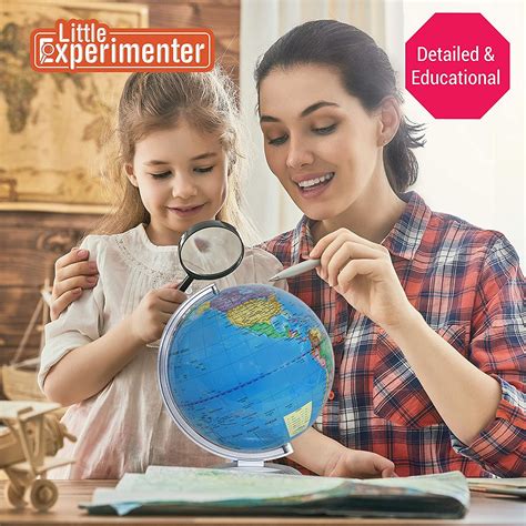 LittleExperimenter Illuminated World Globe for Kids Learning and India ...