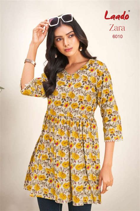 LAADO ZARA VOL 6 COTTON PRINT FANCY SHORT KURTIS AT BEST ONLINE RATE ...