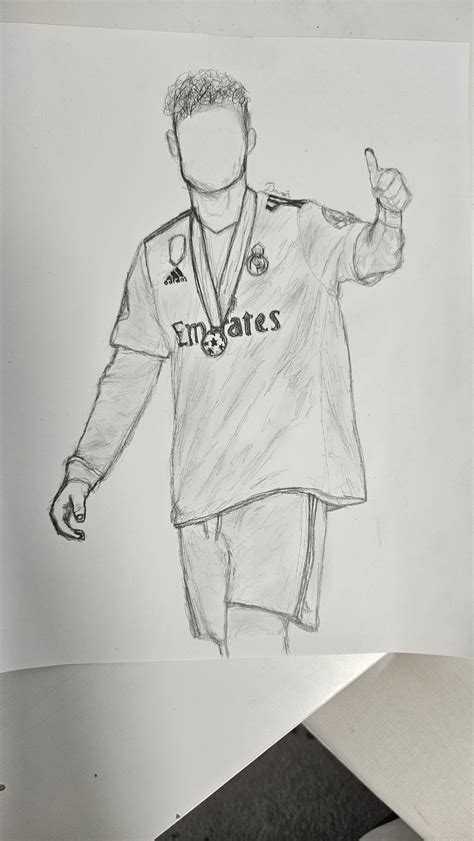Drawing of Ronaldo ⚽️ | Football player drawing, Football drawing, Easy drawings