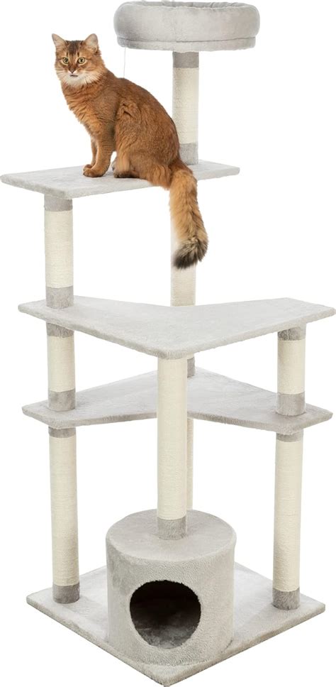 Buy TRIXIE Seli Cat Tree, Cat Tower, Cat Condo, Pom Pom, Interactive ...