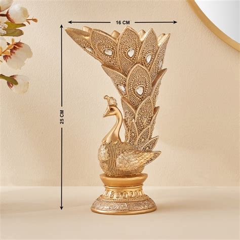 Buy Corsica Mayur Polyresin Peacock Vase from Corsica by Home Centre at ...