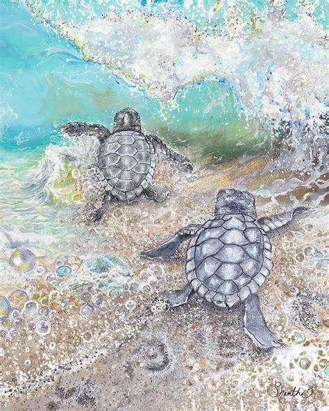 Shanthi s sea turtle wall art tropical decor beach prints – Artofit