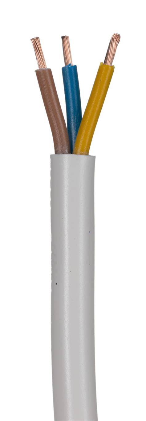 RS PRO | RS PRO Mains 0.75 mm² 3 Core Power Cable, White PVC, 5m | 253 ...