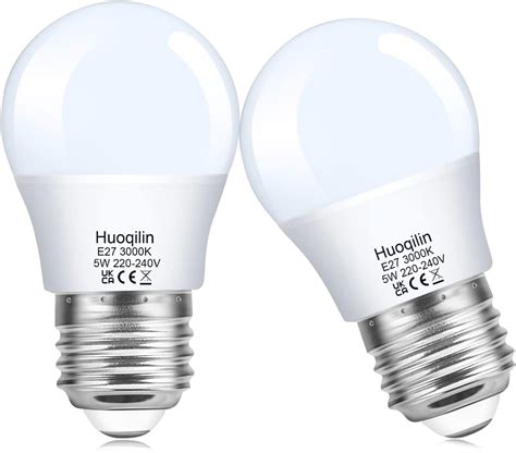 Huoqilin E27 Screw Bulb,5W Led Large Screw in Light Bulb,40 Watts ...
