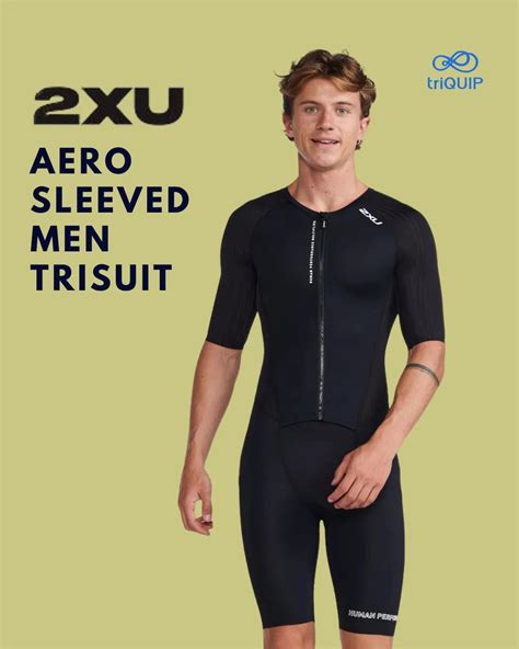 2XU Aero Sleeved Men Trisuit Black/White – triQUIP Sports