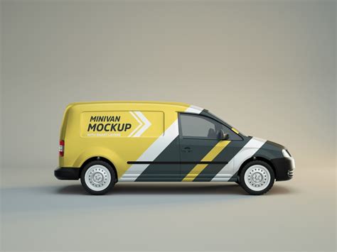 Minivan Side View Mockup - graphberry.com
