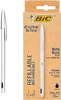 Bic Cristal ReNew Re-Fillable Pen and 2 Refills, Black - Price History