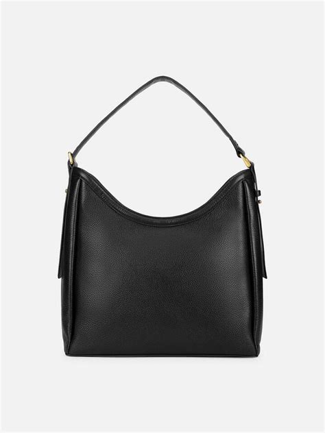 Lillian Black Leather Shoulder Bag by IRTH | House of Titan | Shop Online