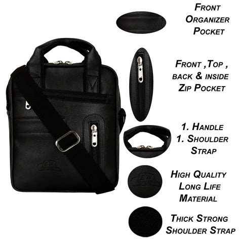 Leather World PU Leather Sling Bag Men Women Cross Body Travel Messeng ...