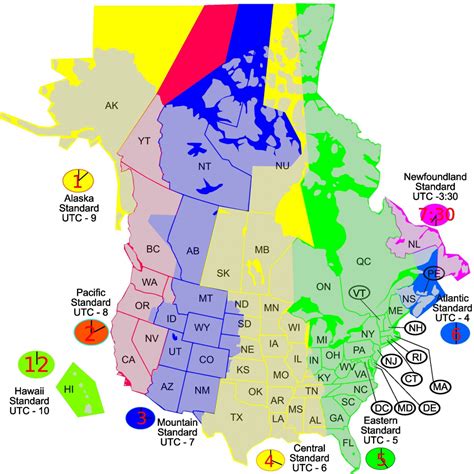 Time Zones In Canada By Map at Lara Caley blog