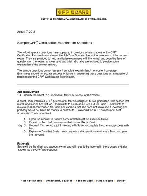 Image result for CFP Practice Exam